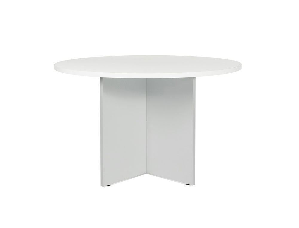 MESA DE REUNION ROCADA MEETING 3006AW04 ESTRUCTURA MADERA BLANCO EN ASPAS TABLERO MADERA HAYA 120 CM