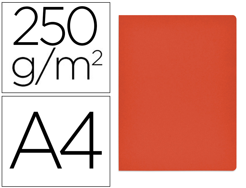 SUBCARPETA CARTULINA GIO SIMPLE INTENSO DIN A4 ROJO 230G/M2