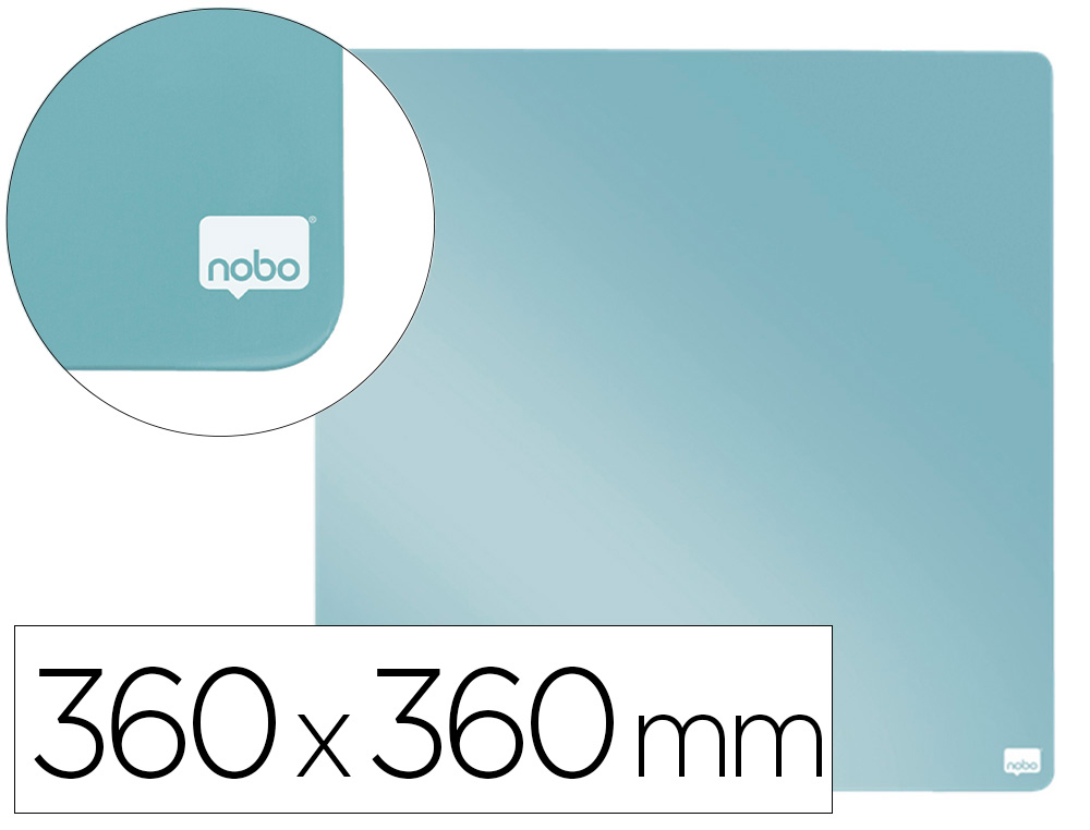 PIZARRA NOBO MAGNETICA PARA EL HOGAR COLOR GRIS 360X360 MM