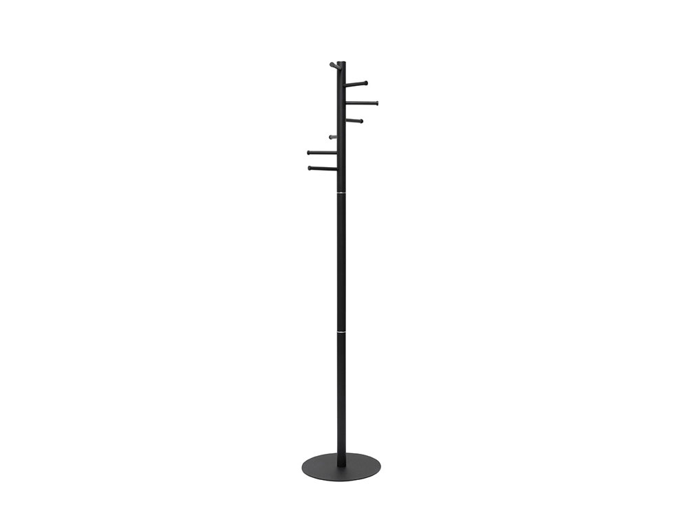 PERCHERO MAULCAURUS 7 COLGADORES COLOR NEGRO 350X350X1770 MM