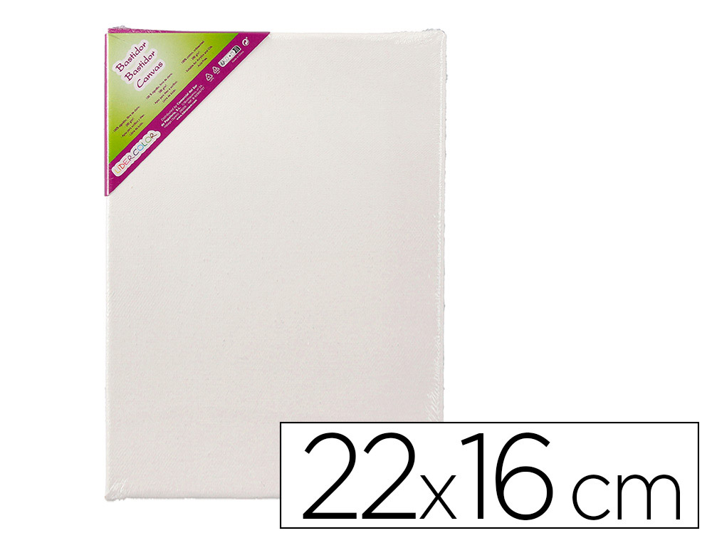 BASTIDOR LIDERPAPEL LIENZO GRAPADO TRASERO ALGODON 100% 22X16 CM