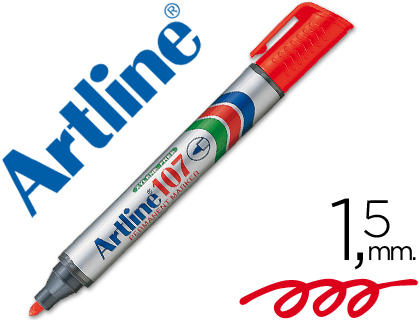 ROTULADOR ARTLINE MARCADOR PERMANENTE 107 ROJO PUNTA REDONDA