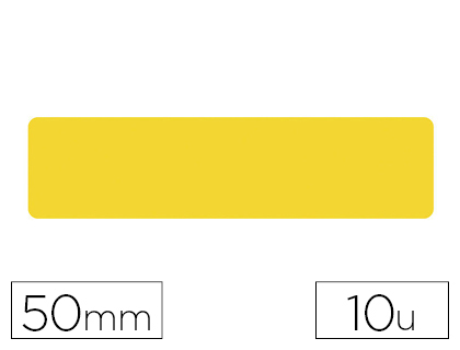 SIMBOLO ADHESIVO DJOIS PVC TIRA LONGITUDINAL DELIMITACION SUELO 50 MM AMARILLO PACK DE 10 UNIDADES