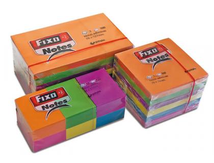 BLOC DE NOTAS ADHESIVAS FIXO 38X51 MM NEON PACK DE 12 TACOS 100 HOJAS