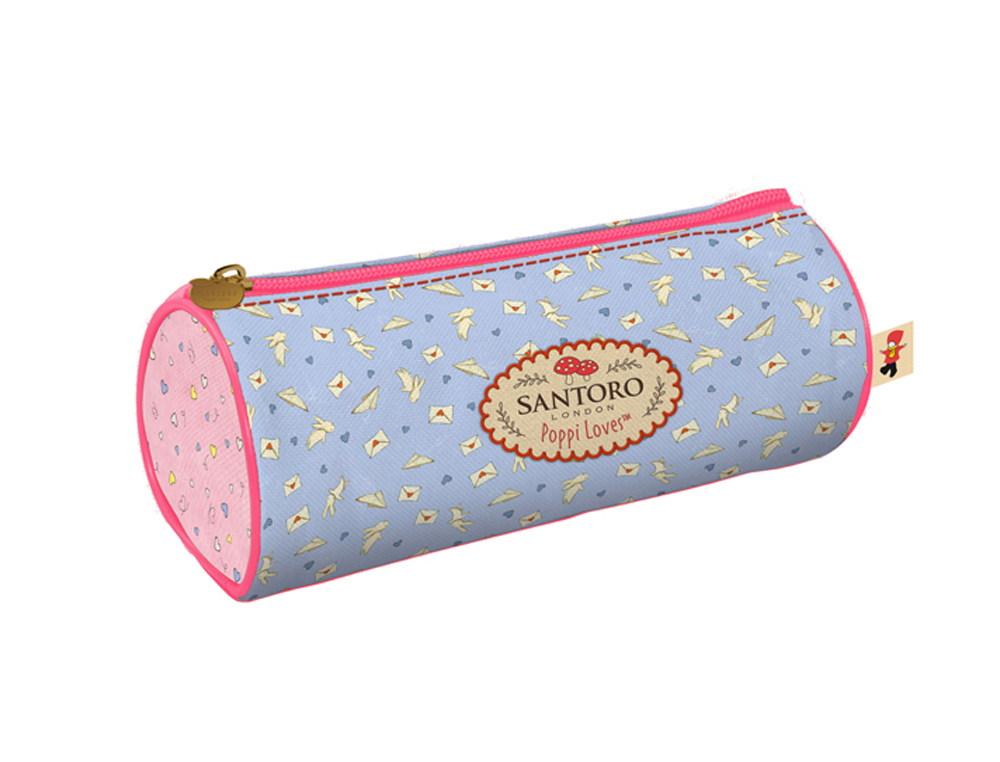 BOLSO ESCOLAR DOHE SANTORO PORTATODO POPPI LOVES REDONDO 220X75 MM