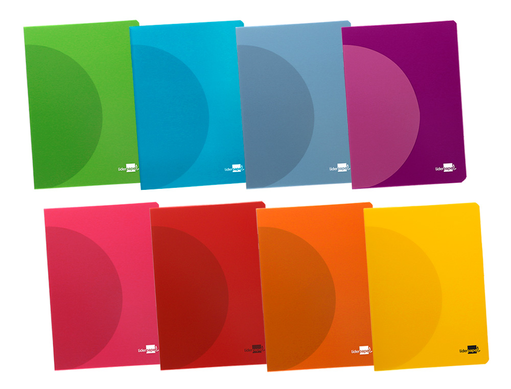 LIBRETA LIDERPAPEL 360 TAPA DE PLASTICO A5 48 HOJAS 90G/M2 PAUTA 4 3,5MM CON MARGEN COLORES SURTIDOS
