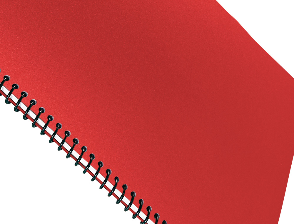 TAPA ENCUADERNACION LIDERPAPEL POLIPROPILENO A4 0.5MM ROJO OPACO PAQUETE DE 100 UNIDADES