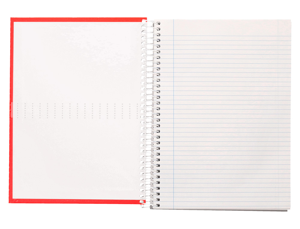CUADERNO ESPIRAL LIDERPAPEL A4 CRAFTY TAPA FORRADA 80H 90 GR RAYADO HORIZONTAL CON MARGEN COLORES SURTIDOS