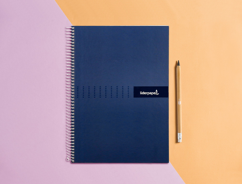 CUADERNO ESPIRAL LIDERPAPEL A4 CRAFTY TAPA FORRADA 80H 90 GR RAYADO HORIZONTAL CON MARGEN COLORES SURTIDOS