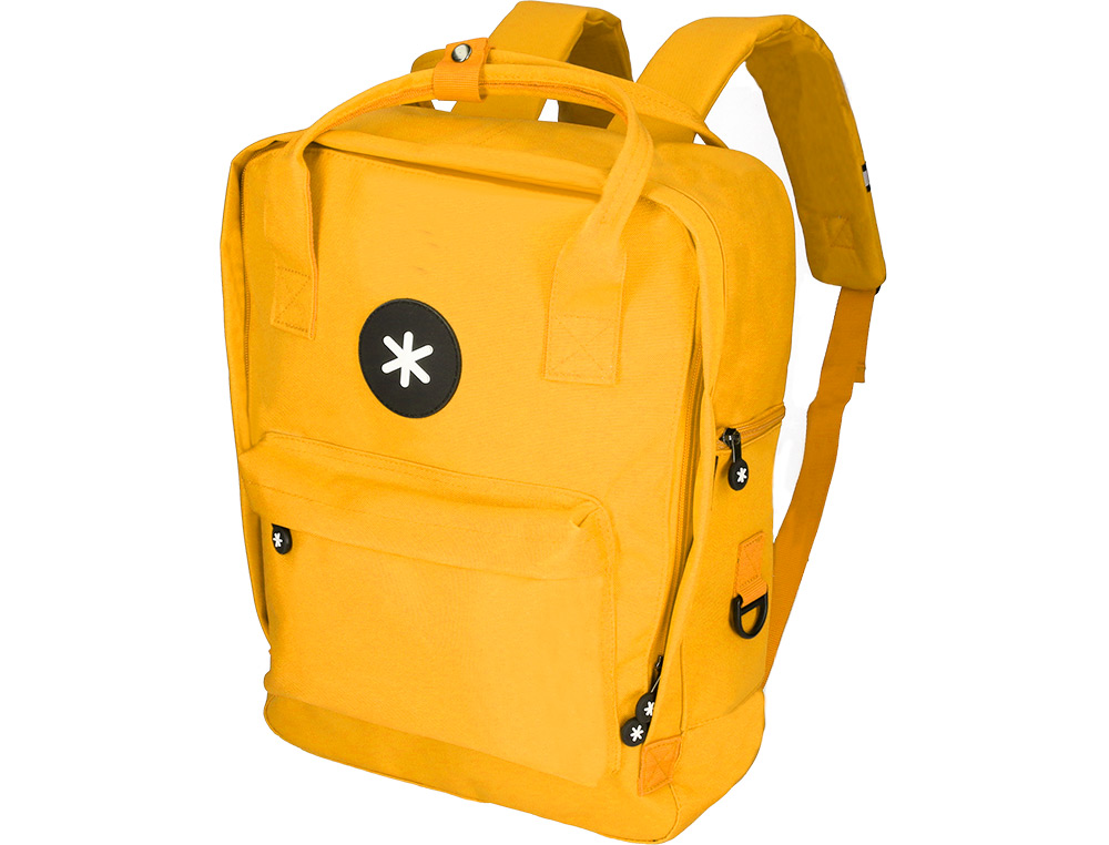 MOCHILA ANTARTIK 2 ASAS Y BOLSILLOS EXTERIORES MOSTAZA 300X115X390 MM