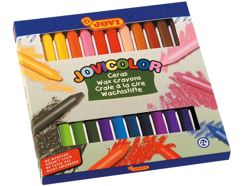 LAPICES CERA JOVICOLOR CAJA DE 24 UNIDADES COLORES SURTIDOS
