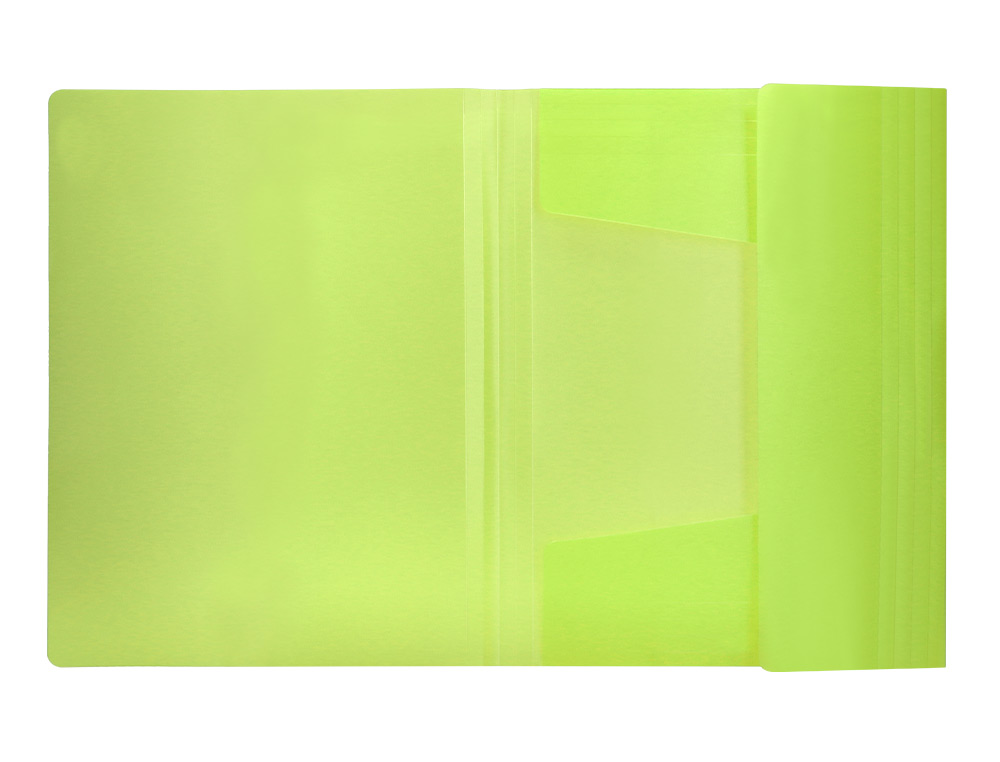 CARPETA LIDERPAPEL GOMAS SOLAPAS POLIPROPILENO DIN A4 AMARILLO FLUOR OPACO