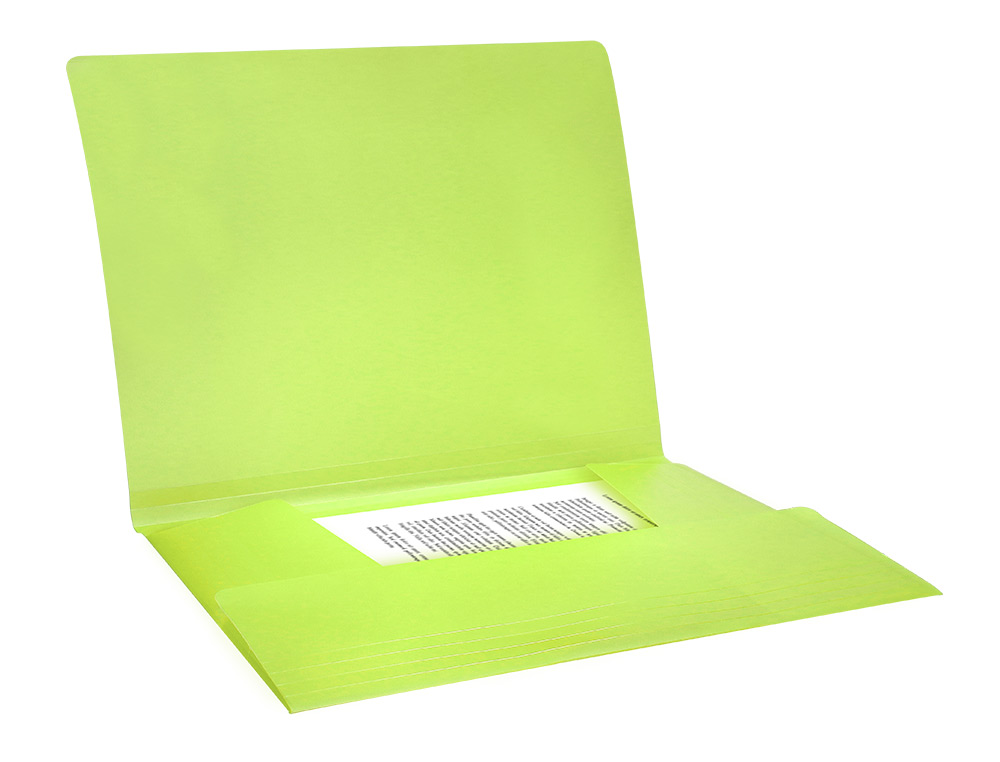CARPETA LIDERPAPEL GOMAS SOLAPAS POLIPROPILENO DIN A4 AMARILLO FLUOR OPACO