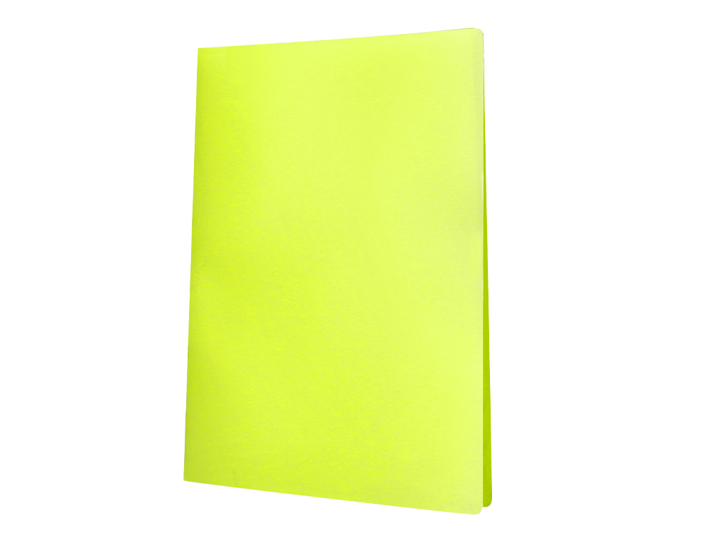 CARPETA LIDERPAPEL ESCAPARATE 10 FUNDAS POLIPROPILENO DIN A4 AMARILLO FLUOR OPACO