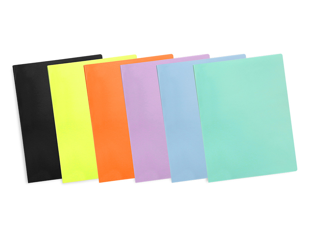 CARPETA LIDERPAPEL ESCAPARATE 30 FUNDAS POLIPROPILENO DIN A4 AMARILLO FLUOR OPACO