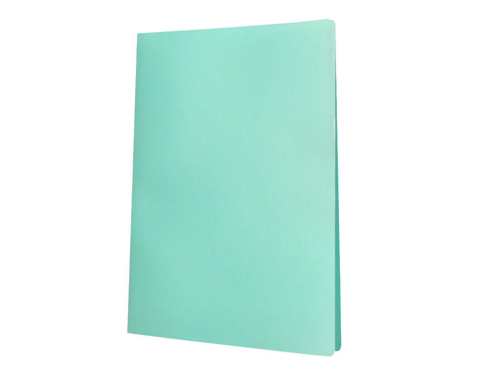 CARPETA LIDERPAPEL ESCAPARATE 30 FUNDAS POLIPROPILENO DIN A4 VERDE MANZANA OPACO