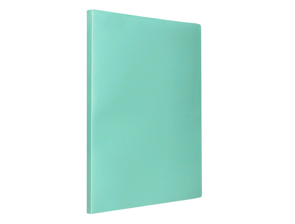 CARPETA LIDERPAPEL ESCAPARATE 30 FUNDAS POLIPROPILENO DIN A4 VERDE MANZANA OPACO