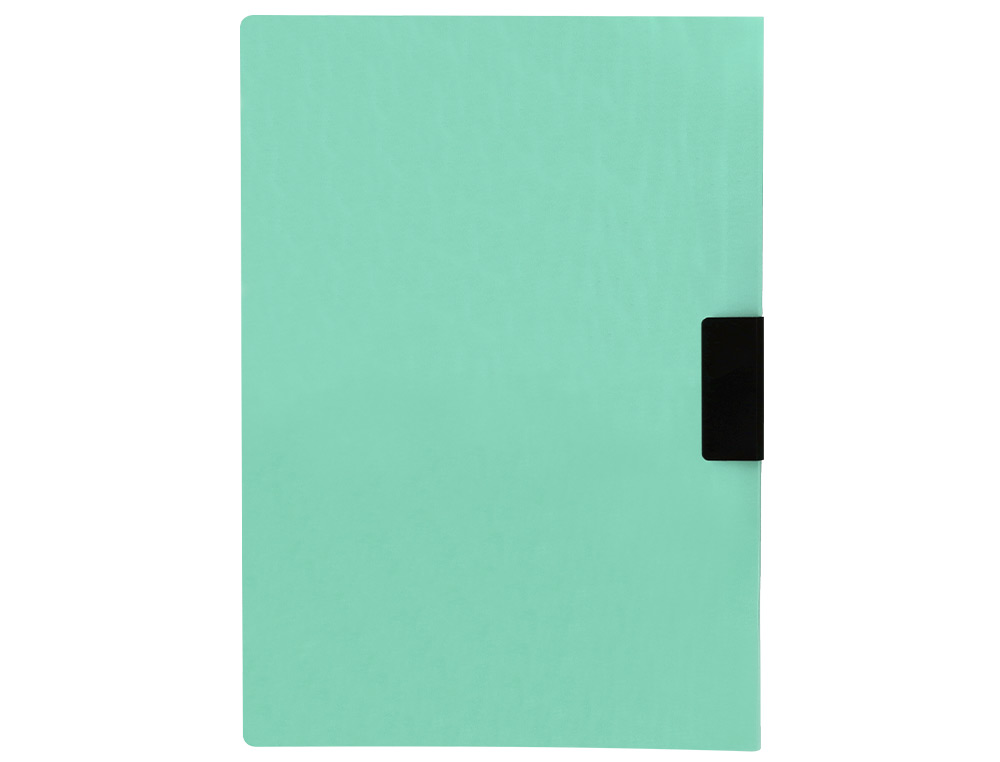 CARPETA LIDERPAPEL DOSSIER PINZA LATERAL POLIPROPILENO DIN A4 VERDE MANZANA OPACO 30 HOJAS PINZA DESLIZANTE