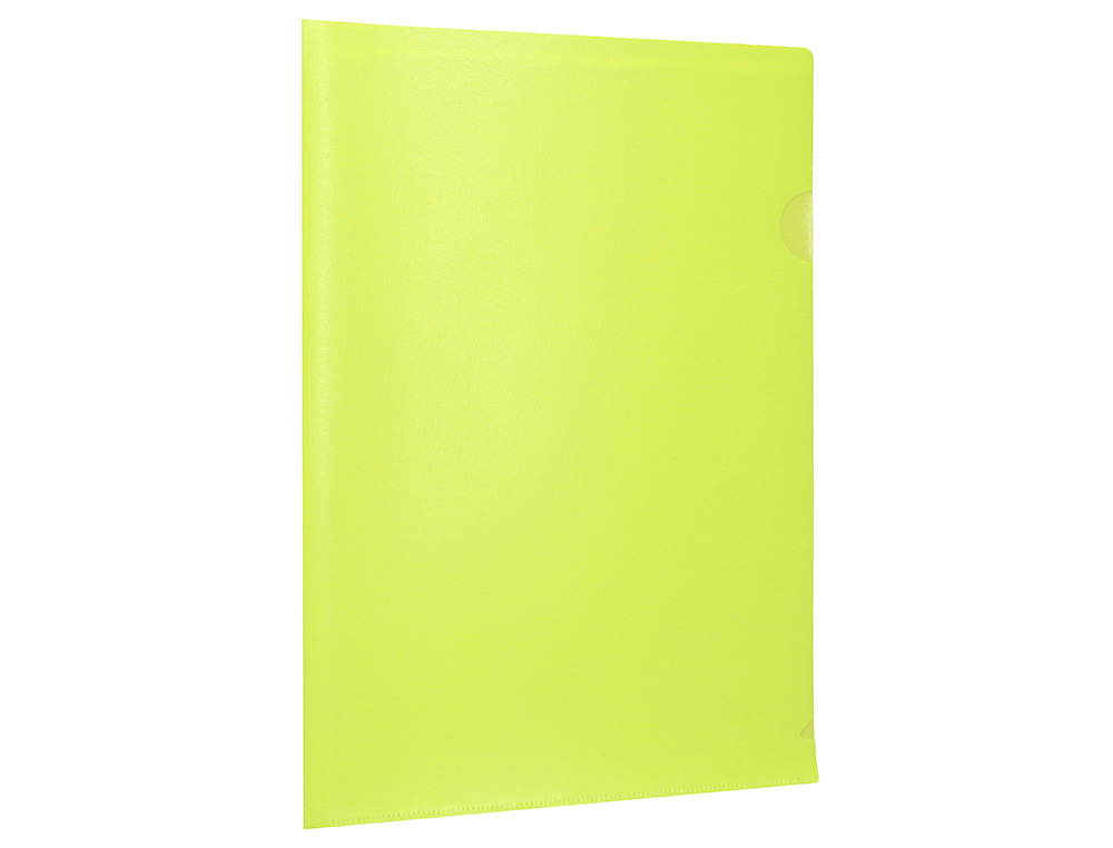 CARPETA LIDERPAPEL DOSSIER UÑERO POLIPROPILENO DIN A4 AMARILLO FLUOR OPACO 20 HOJAS