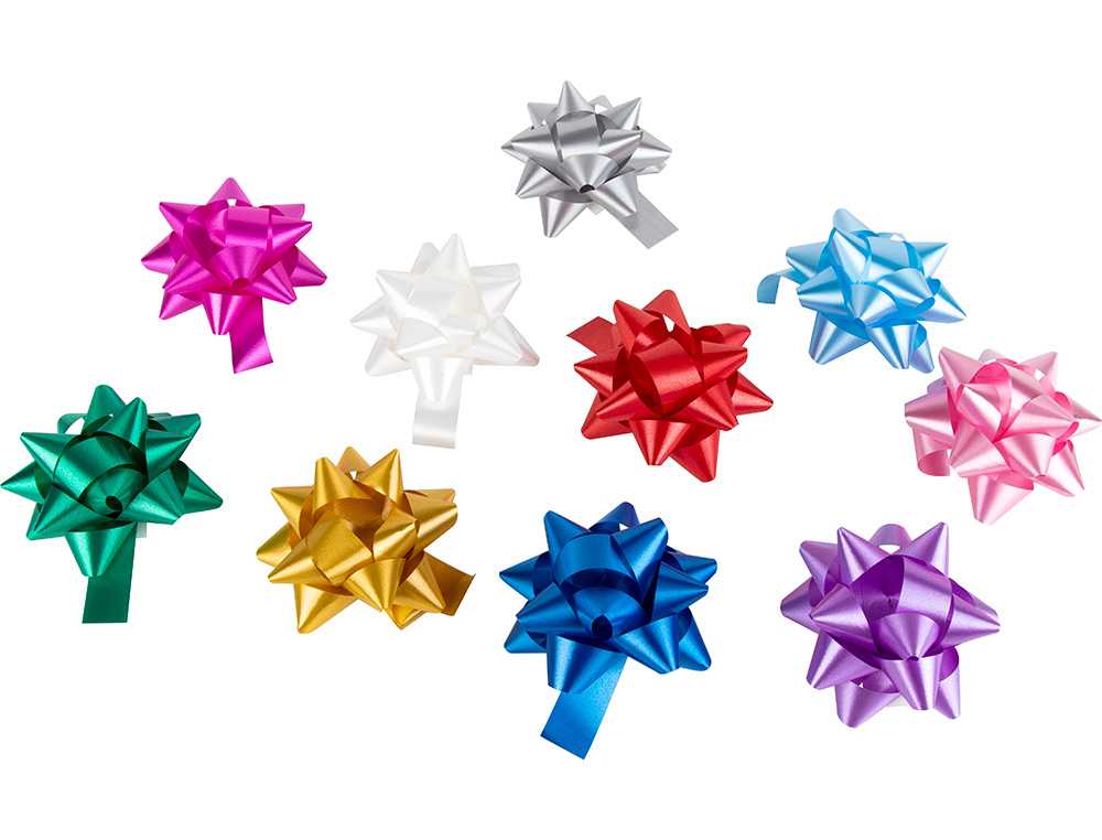 LAZO FANTASIA LIDERPAPEL 19 MM CAJA DE 50 UNIDADES COLORES SURTIDOS