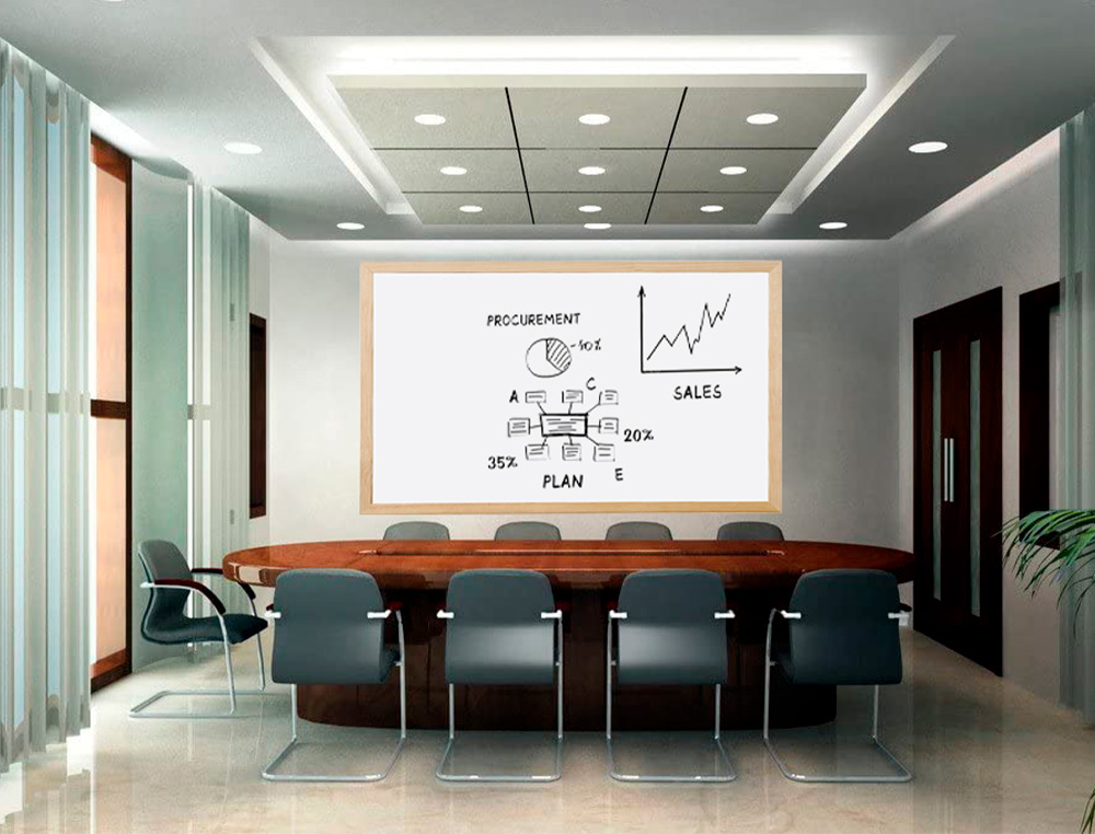 PIZARRA BLANCA Q-CONNECT LAMINADA MARCO DE MADERA 200X100 CM