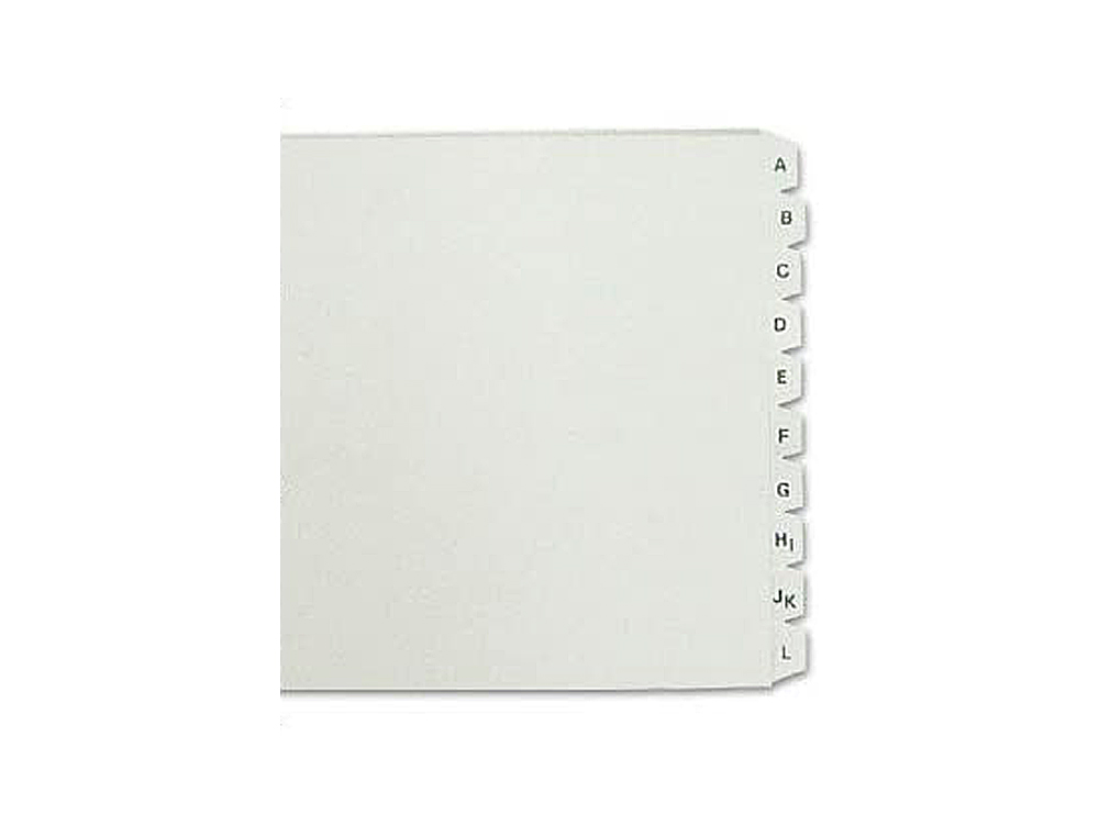 SEPARADOR ALFABETICO MULTIFIN 3003 PLASTICO CUARTO APAISADO 20 PESTAAS 215X155 MM