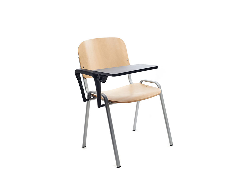 PALA ESCRITURA ROCADA DERECHA PARA SILLA CONFIDENTE PLEGABLE PVC 34X20 CM COLOR NEGRO