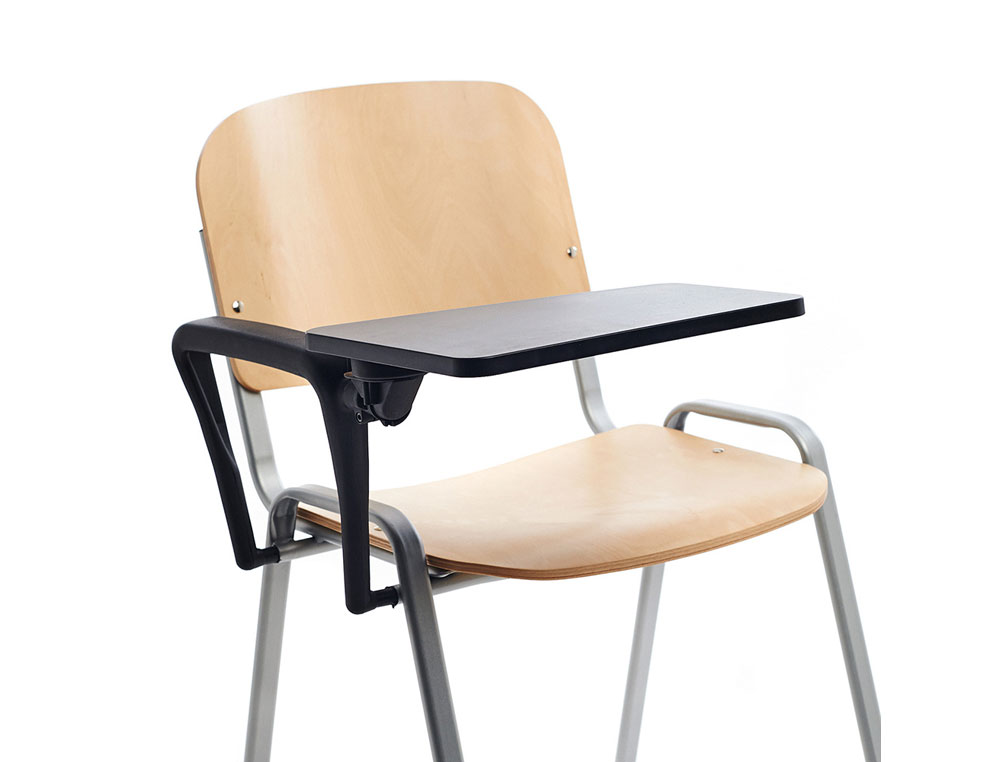 PALA ESCRITURA ROCADA DERECHA PARA SILLA CONFIDENTE PLEGABLE PVC 34X20 CM COLOR NEGRO