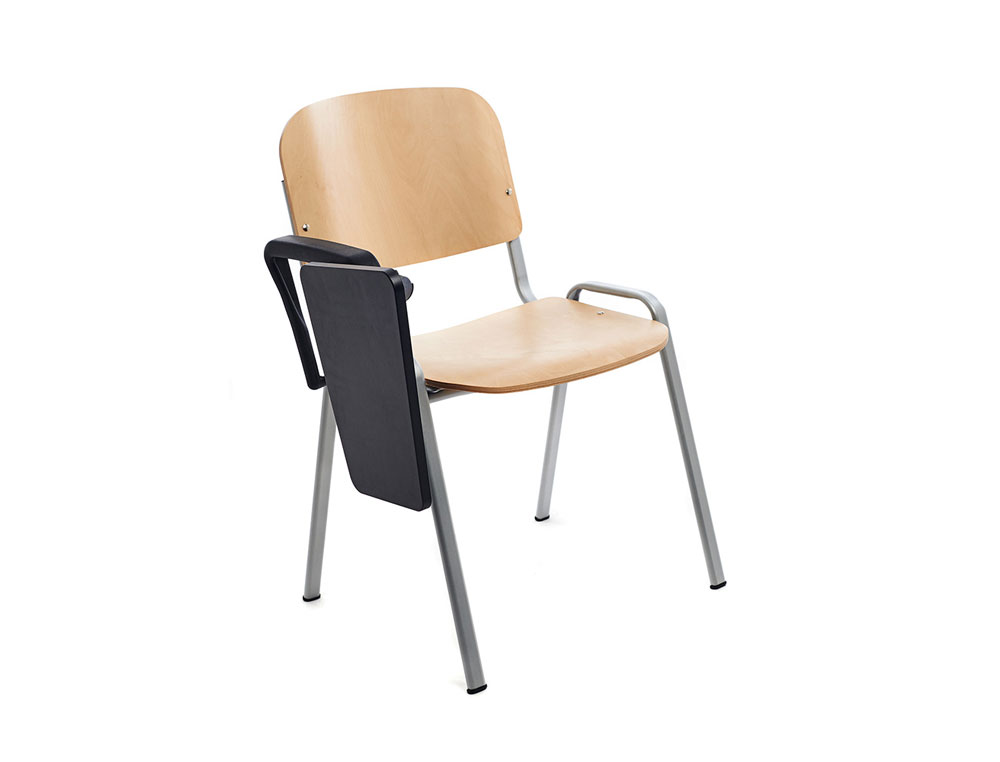 PALA ESCRITURA ROCADA DERECHA PARA SILLA CONFIDENTE PLEGABLE PVC 34X20 CM COLOR NEGRO