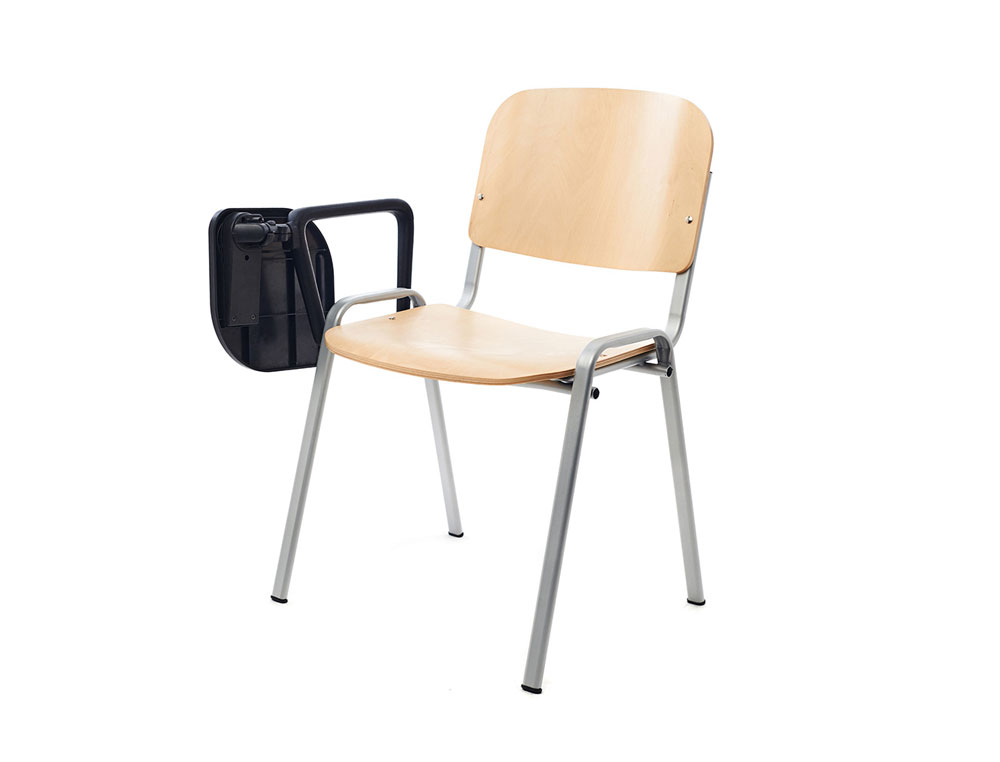 PALA ESCRITURA ROCADA DERECHA PARA SILLA CONFIDENTE PLEGABLE PVC 34X20 CM COLOR NEGRO