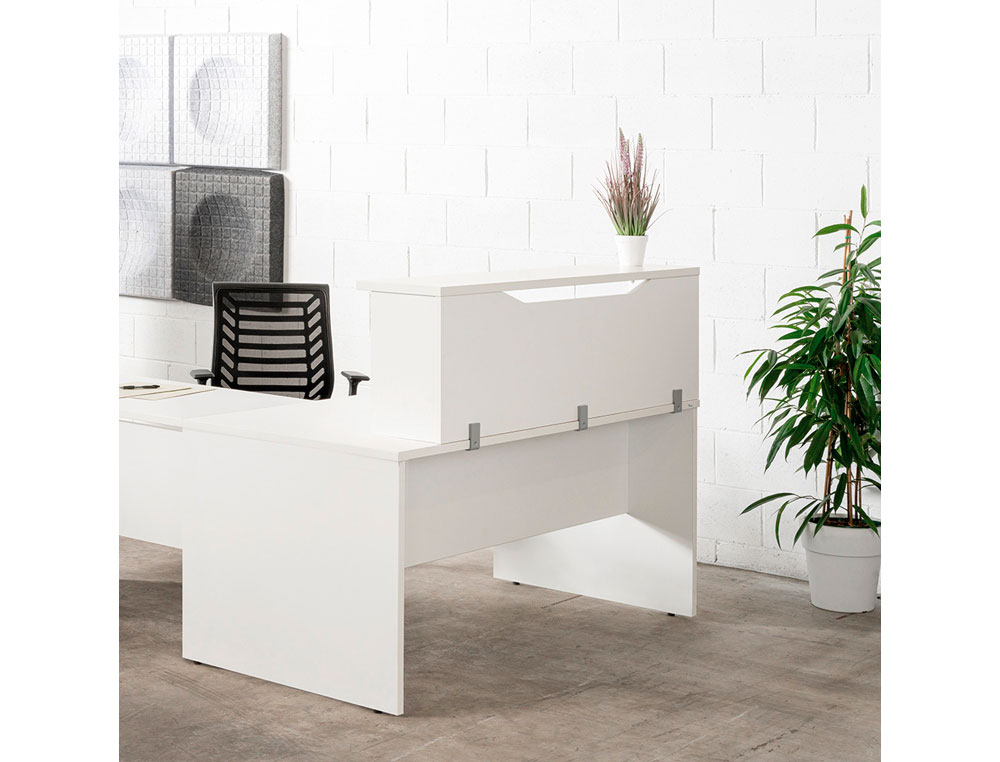 MOSTRADOR DE ALTILLO ROCADA VALIDO PARA MESAS WORK METAL EXECUTIVE 140X30X40 CM ACABADO AA01 HAYA/HAYA