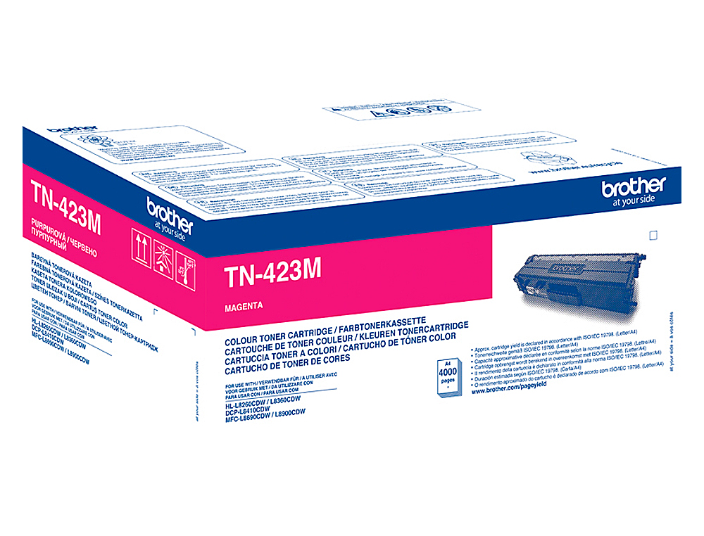 TONER BROTHER TN-423 PARA DCP-L8410 CDN/8410 CDW/ HL-L8260 CDW/MFC-L8360 CDW /8690 CDW/8900 CDW MAGENTA