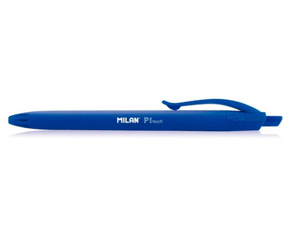 BOLIGRAFO MILAN P1 RETRACTIL 1 MM TOUCH AZUL