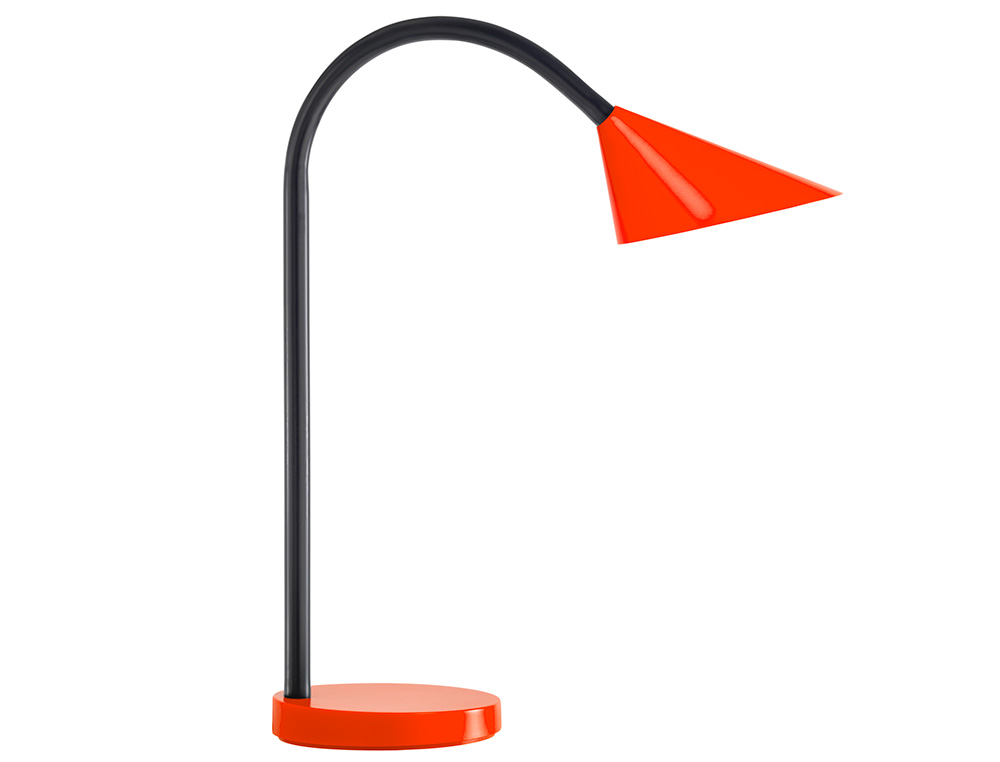 LAMPARA DE ESCRITORIO UNILUX LED 6W 625LM BRAZO FLEXIBLE ROJO