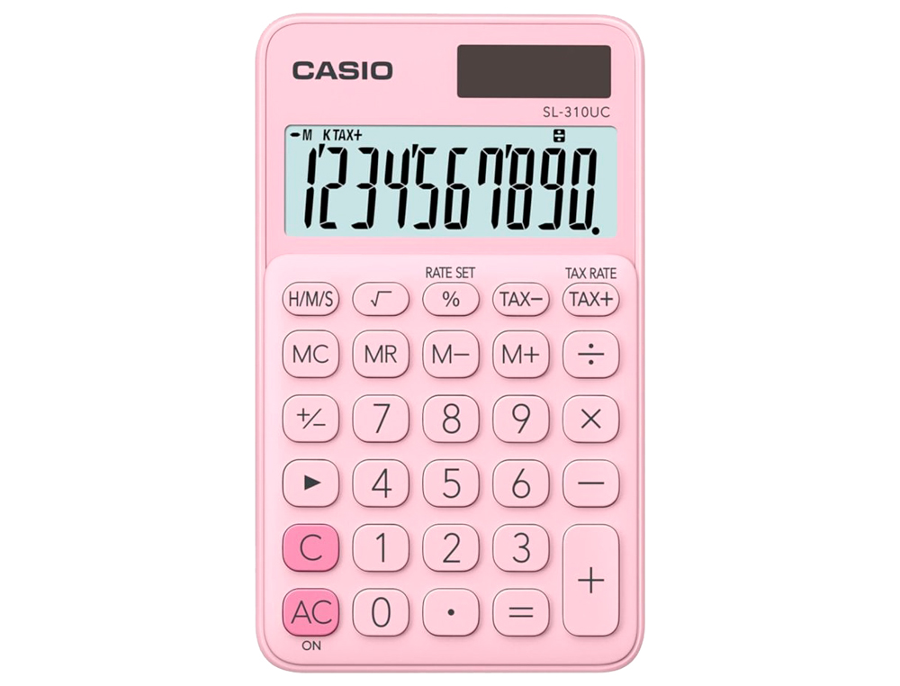 CALCULADORA CASIO SL-310UC-BU BOLSILLO 10 DIGITOS TAX +/- TECLA COLOR AZUL