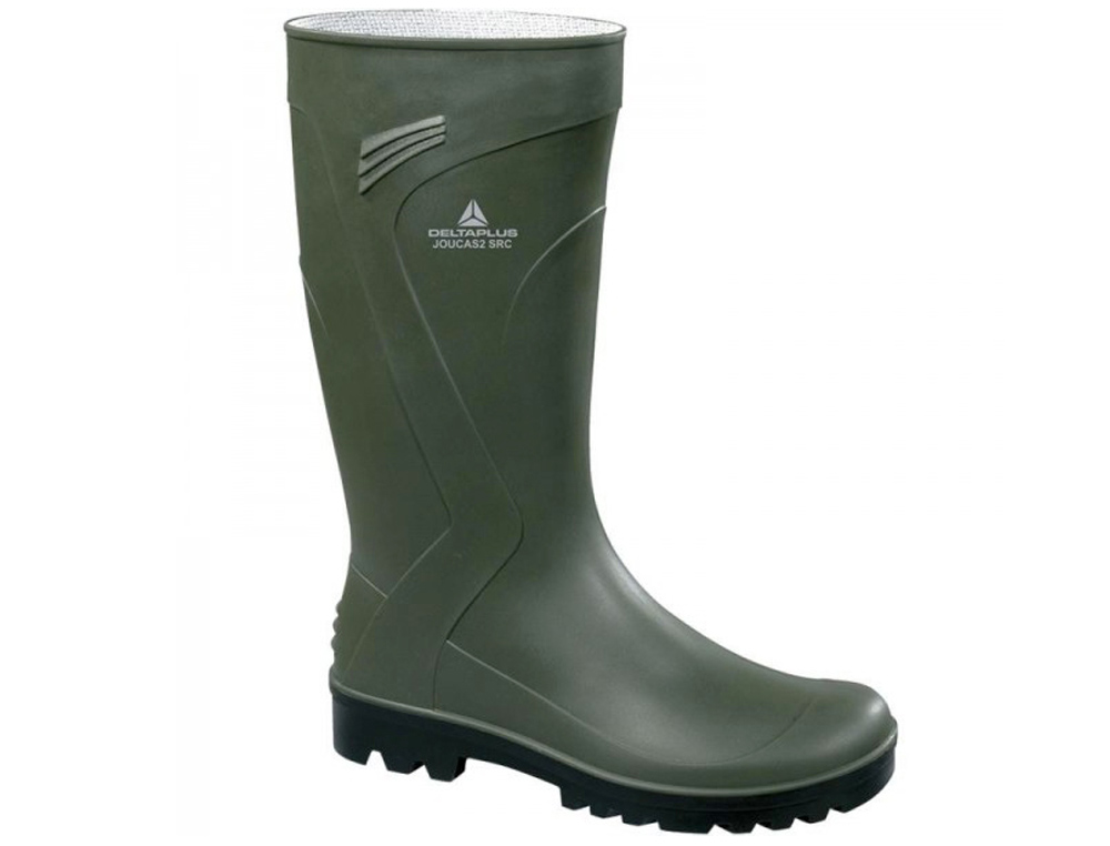 BOTA DELTAPLUS DE SEGURIDAD JOUCA PVC VERDE SUELA DE TACOS TALLA 41