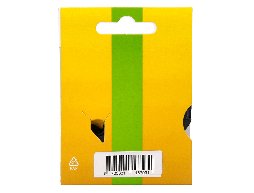 CINTA Q-CONNECT 1000 NEGRO-BLANCO 12MM X 7MT DYMO