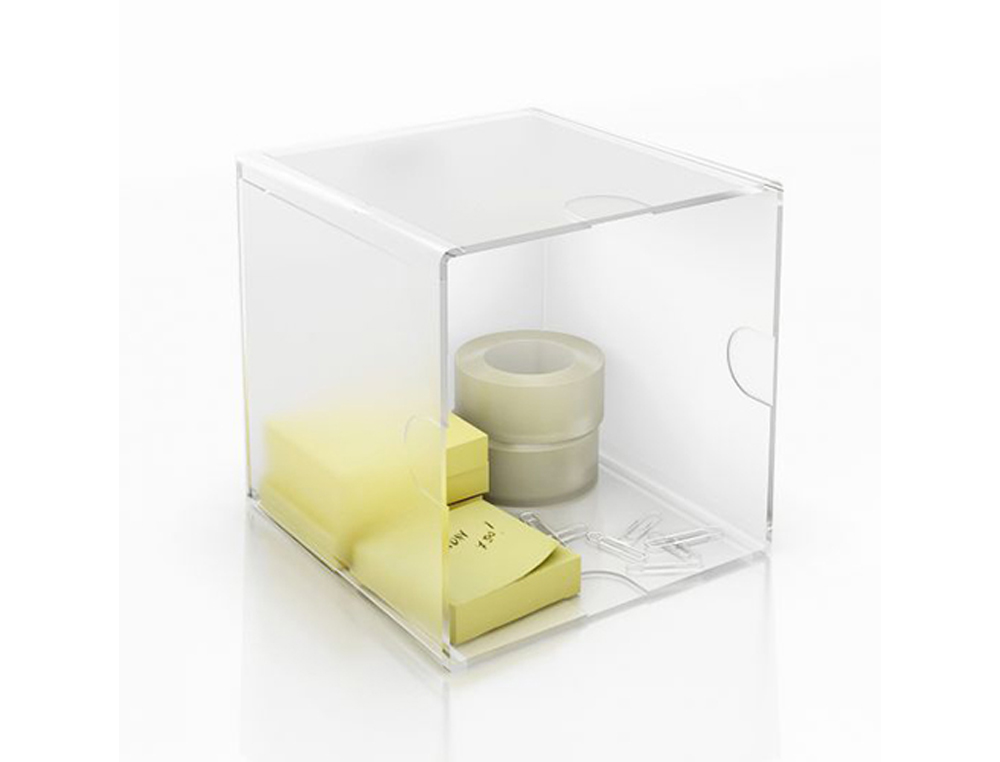 ARCHICUBO ARCHIVO 2000 POLIESTIRENO 1 COMPARTIMENTO COLOR CRISTAL TRANSPARENTE 150X150X150MM