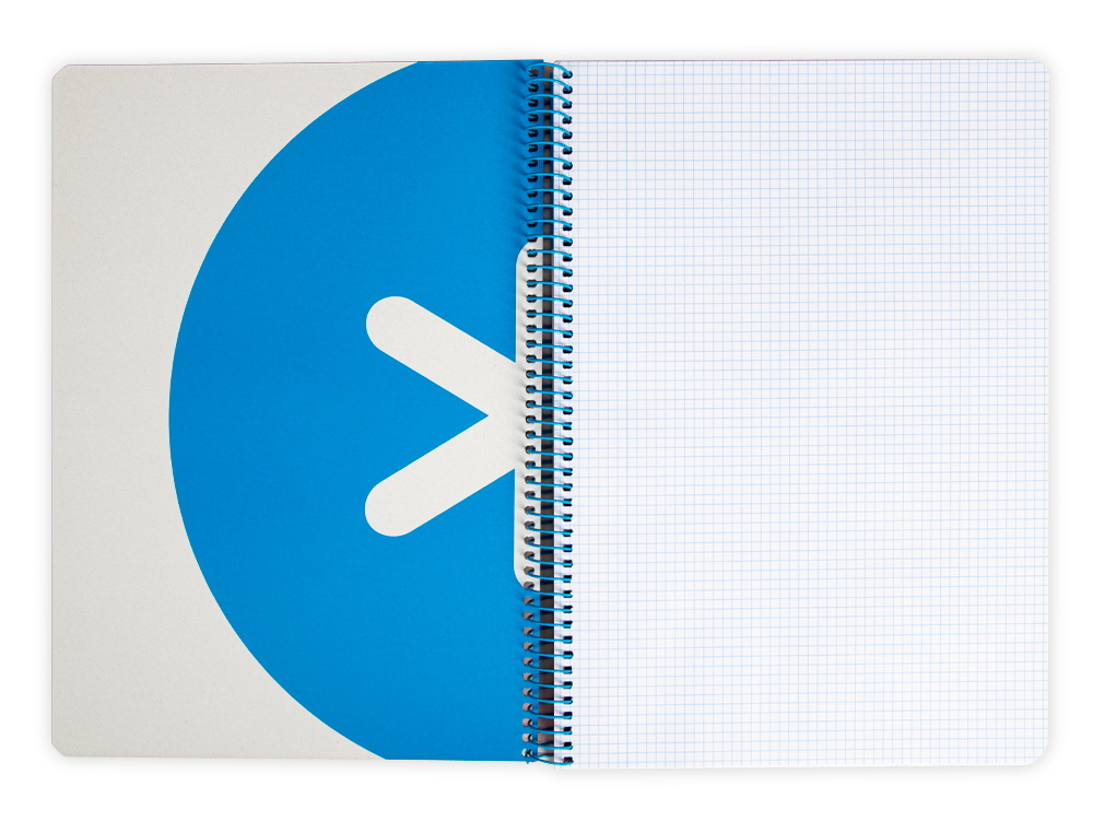 CUADERNO ESPIRAL A4 ANTARTIK TAPA DURA 80H 90GR CUADRO 4MM CON MARGEN COLOR ROJO