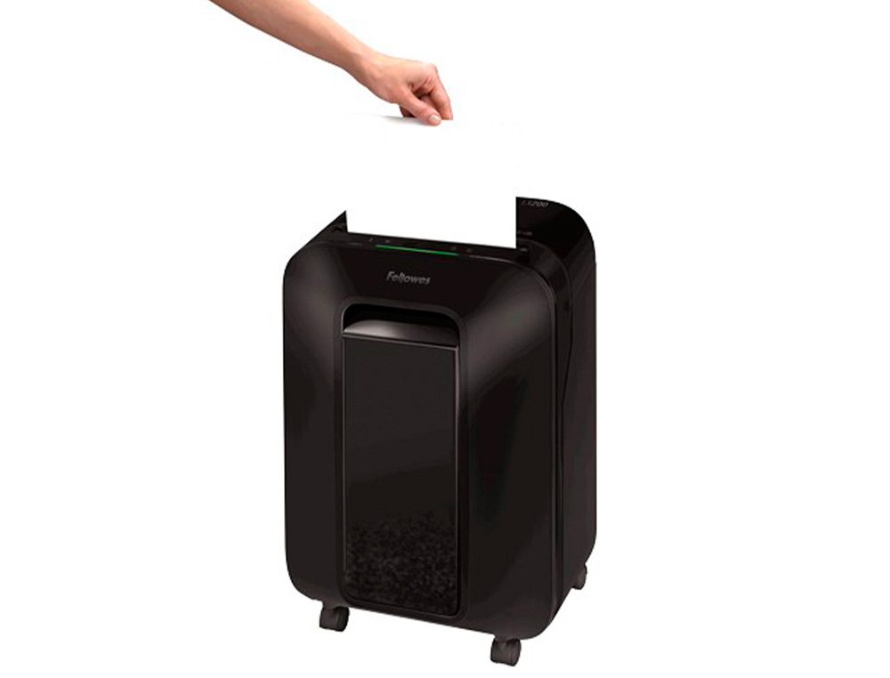 DESTRUCTORA DE DOCUMENTOS FELLOWES LX-200 CAPACIDAD DE CORTE 12 H SEGURIDAD P4 DESTRUYE GRAPAS CLIPS Y