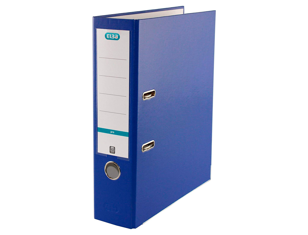 ARCHIVADOR DE PALANCA ELBA TOP CARTON COMPACTO POLIPROPILENO CON RADO DIN A4 LOMO DE 80 MM AZUL