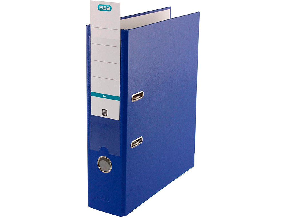 ARCHIVADOR DE PALANCA ELBA TOP CARTON COMPACTO POLIPROPILENO CON RADO DIN A4 LOMO DE 80 MM AZUL