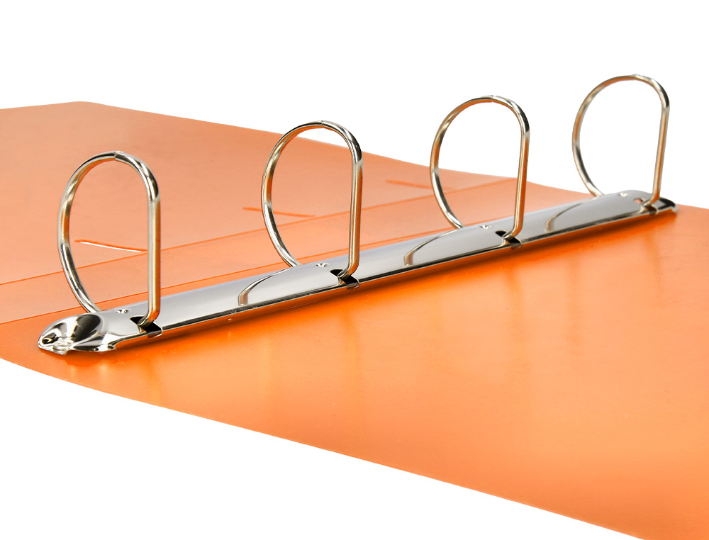 CARPETA LIDERPAPEL 4 ANILLAS MIXTAS 40 MM POLIPROPILENO DIN A4 NARANJA FLUOR OPACO