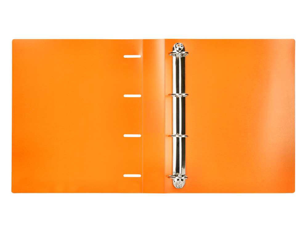 CARPETA LIDERPAPEL 4 ANILLAS MIXTAS 40 MM POLIPROPILENO DIN A4 NARANJA FLUOR OPACO