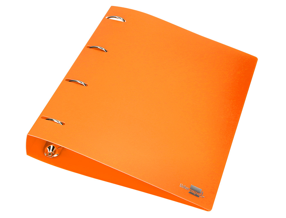 CARPETA LIDERPAPEL 4 ANILLAS MIXTAS 40 MM POLIPROPILENO DIN A4 NARANJA FLUOR OPACO
