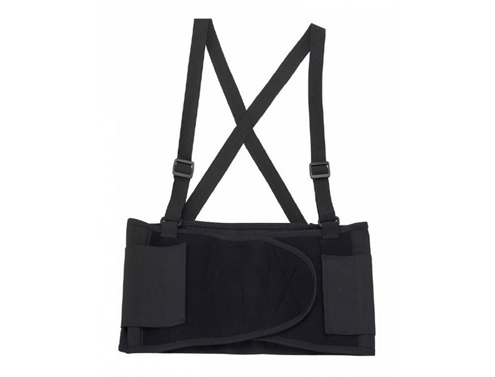 CINTURON ANTILUMBAGO FARU ELASTICO CON TIRANTES TALLA XL COLOR NEGRO