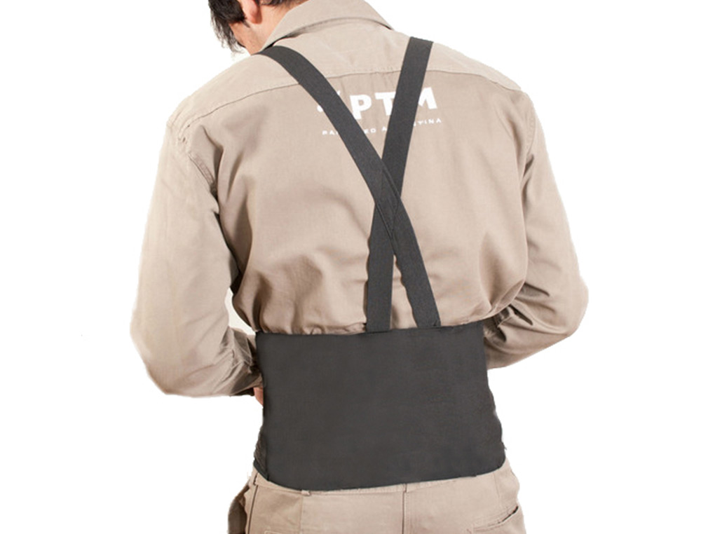 CINTURON ANTILUMBAGO FARU ELASTICO CON TIRANTES TALLA XL COLOR NEGRO