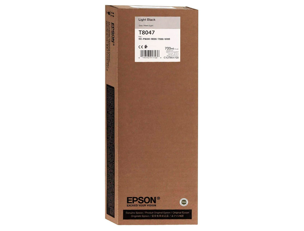 INK-JET EPSON GF SURECOLOR SERIE SC-P GRIS ULTRACHROME HDX/HD 700ML