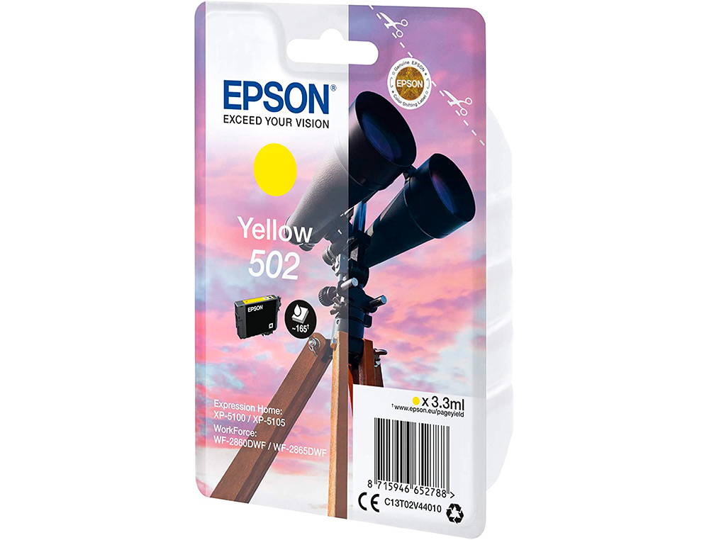 INK-JET EPSON SINGLEPACK AMARILLO 502 INK