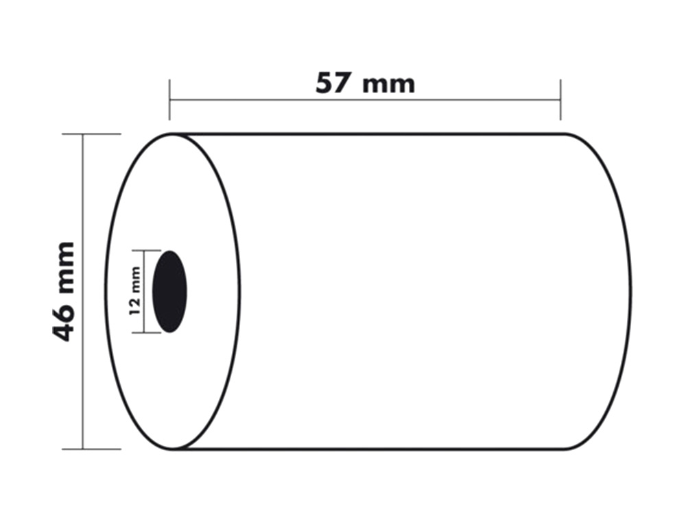 ROLLO SUMADORA EXACOMPTA SAFE CONTACT TERMICO 57 MM X 46 MM 55 G/M2